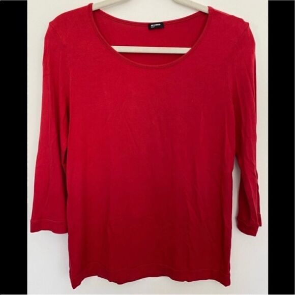 Jil Sander 3/4 sleeve Tee Shirt Red M - Picture 3 of 5